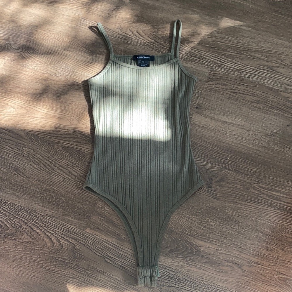 green bodysuit